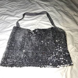 Vintage Sequin Halter Top